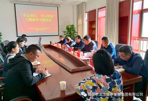 市龍江集團開展“不忘初心、牢記使命”主題教育專題黨課
